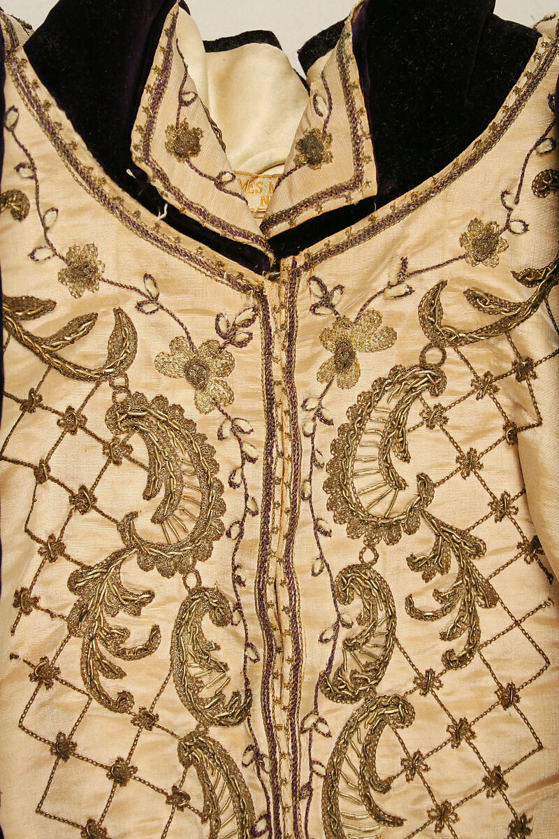 Suit, James McCreary and Co., N.Y. (American), wool, silk, metallic thread, American