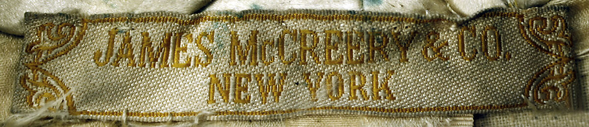 Suit, James McCreary and Co., N.Y. (American), wool, silk, metallic thread, American