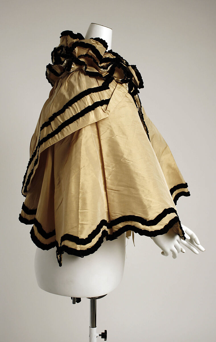 Evening cape, Caroline Reboux (French, active 1870–1956), silk, French