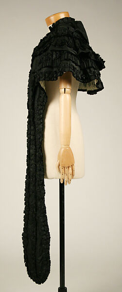 Hood, silk, American