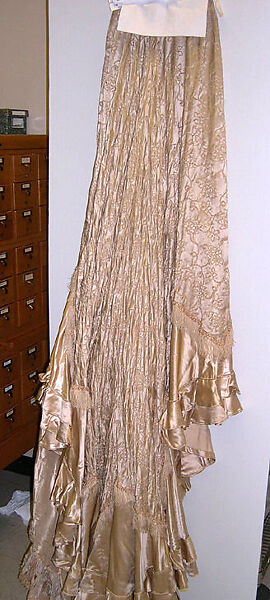 Wedding dress, silk, British