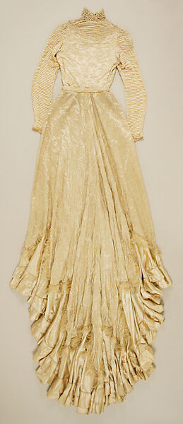 Wedding dress, silk, British