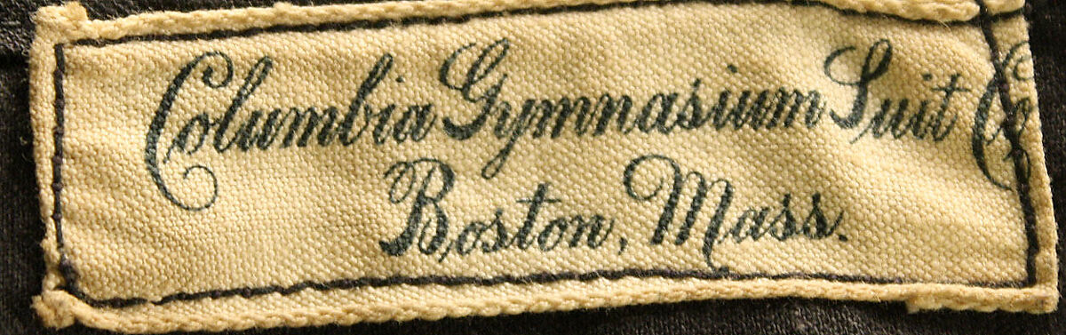 Gym suit, Columbia Gymnasium Suit Co. (American), cotton, American