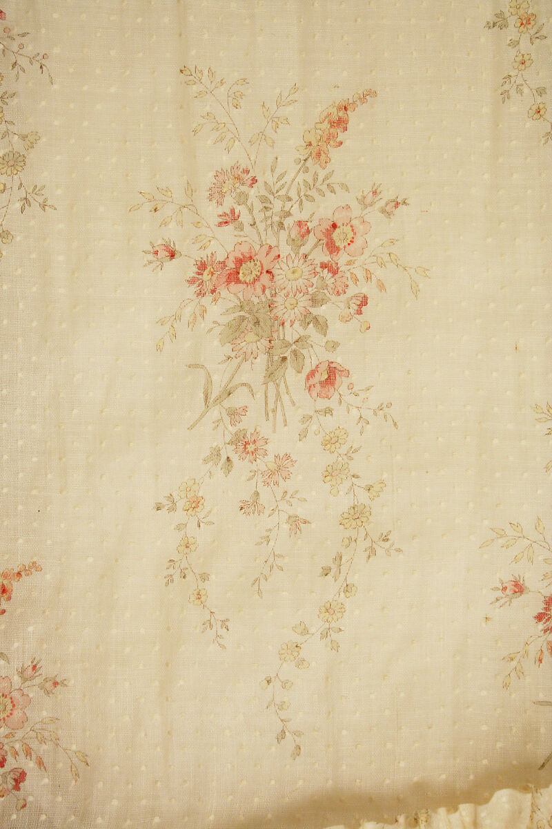 Dress, cotton, silk, American