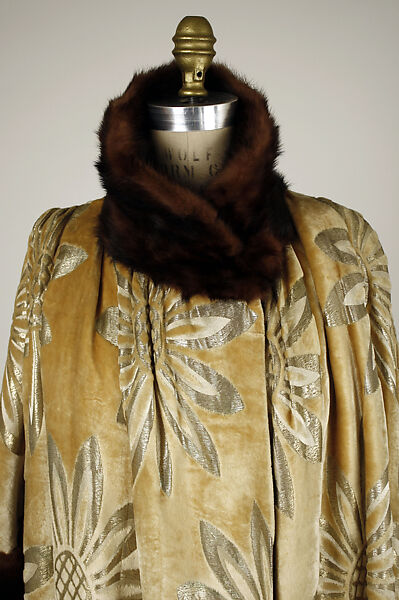 Evening coat, Callot Soeurs (French, active 1895–1937), silk, metallic, fur, French