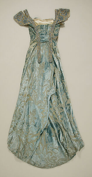 Evening dress, Jeanne Hallée (French, 1870–1924), silk, metal, paste, French