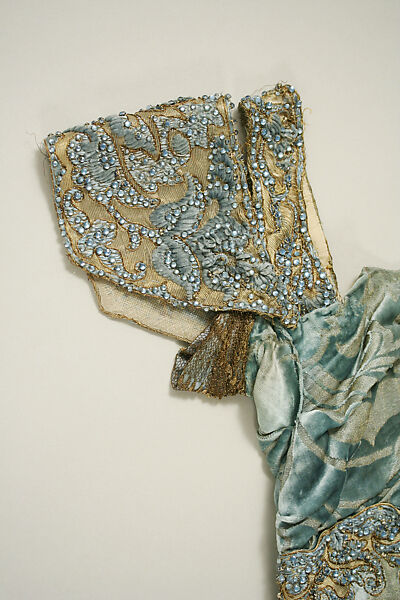 Evening dress, Jeanne Hallée (French, 1870–1924), silk, metal, paste, French