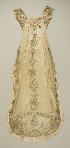 Evening dress, Weeks (French), silk, glass, metallic, French