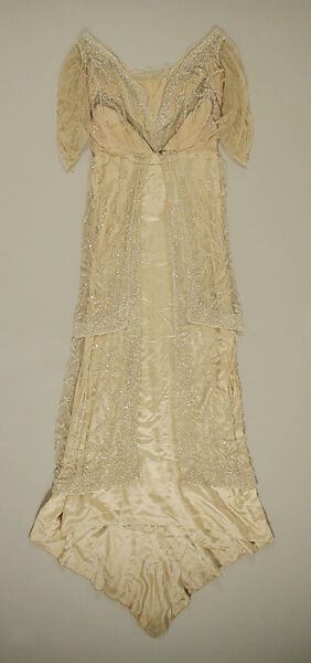 Evening dress, Doeuillet, silk, French 