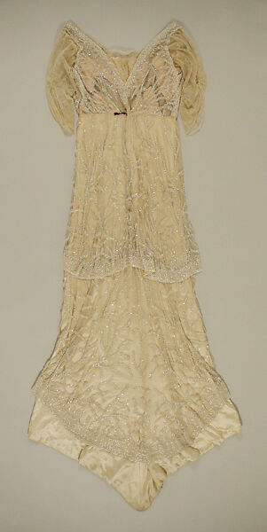 Evening dress, Doeuillet, silk, French