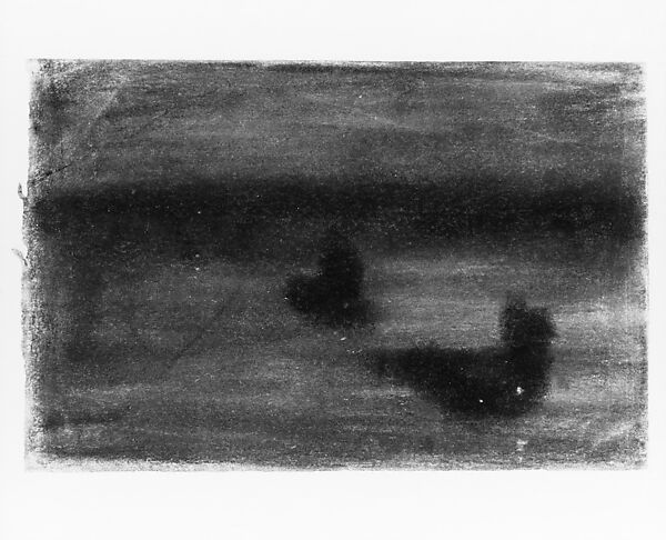 Mysterious Barges I, Arthur B. Davies (American, Utica, New York 1862–1928 Florence), Pastel on off-white wove paper, American