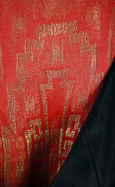 Evening wrap, Attributed to House of Worth (French, 1858–1956), silk, metallic, probably French