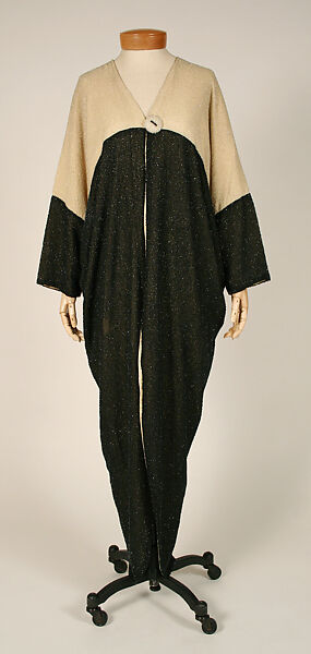 Opera coat, cotton, beads, French 