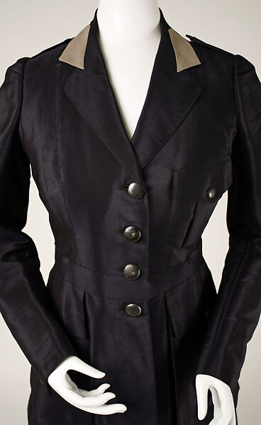 Ensemble, Nardi, Inc., (a, b) wool, silk, metal
(c) straw, silk, American