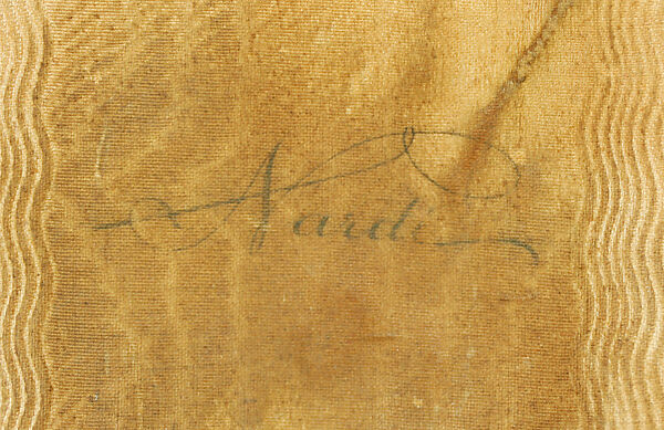 Ensemble, Nardi, Inc., (a, b) wool, silk, metal
(c) straw, silk, American