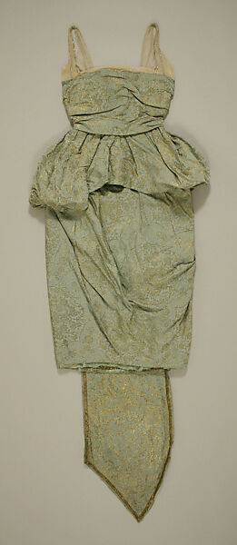 Evening dress, Farquharson &amp; Wheelock, N.Y., silk, metallic thread, cotton, glass, American 