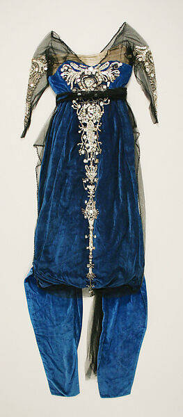 Evening dress, silk, cotton, metallic thread, glass, shell, American 
