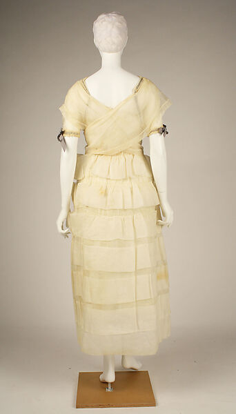 Afternoon dress, Attributed to House of Lanvin (French, founded 1889), cotton, silk, French