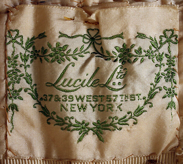 Afternoon dress, Lucile Ltd., New York (American, 1910–1932), silk, metal, American