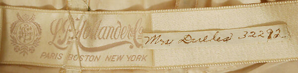 Evening dress, L.P. Hollander &amp; Co. (American), silk, metallic, American