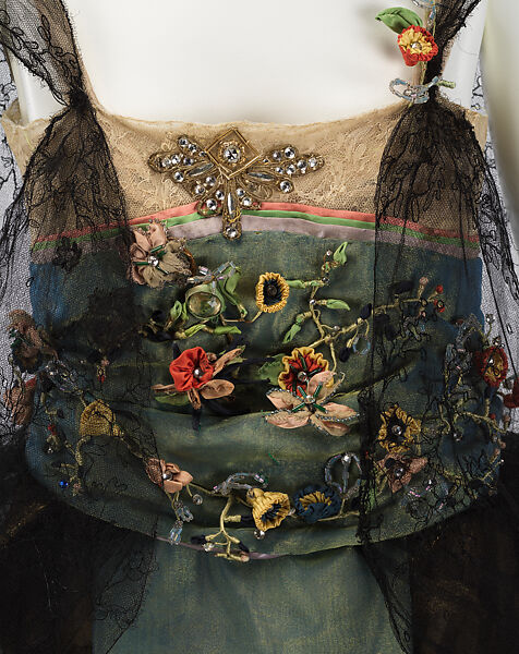 Dance dress, Lucile Ltd., New York (American, 1910–1932), silk, metal thread, glass, horsehair, cotton, American
