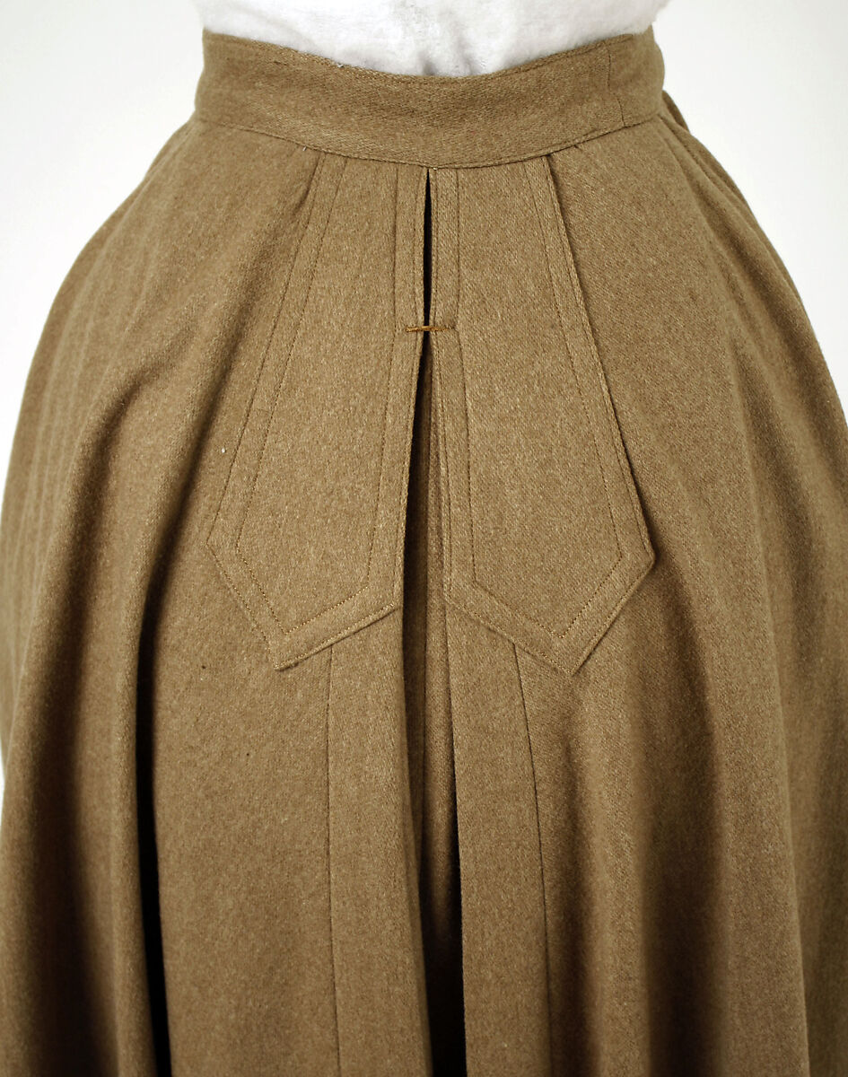 Cycling ensemble, wool, linen, American