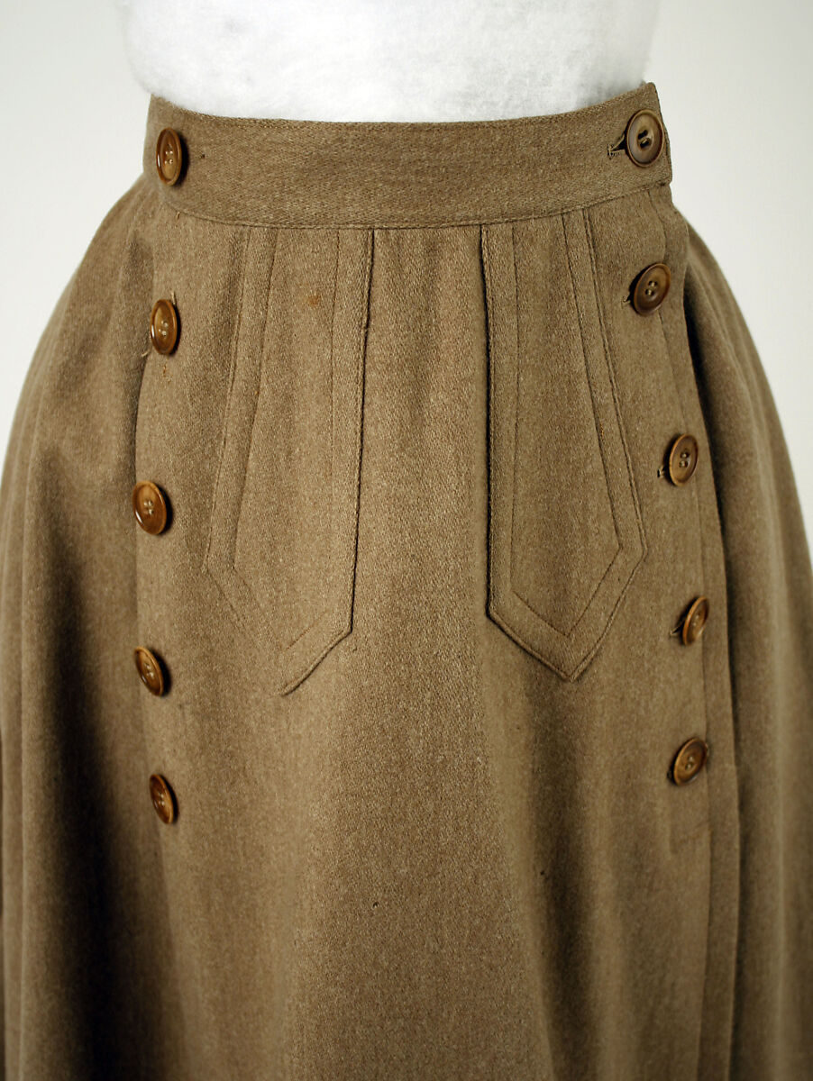 Cycling ensemble, wool, linen, American