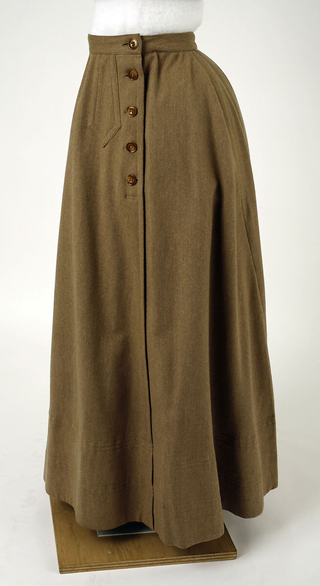 Cycling ensemble, wool, linen, American