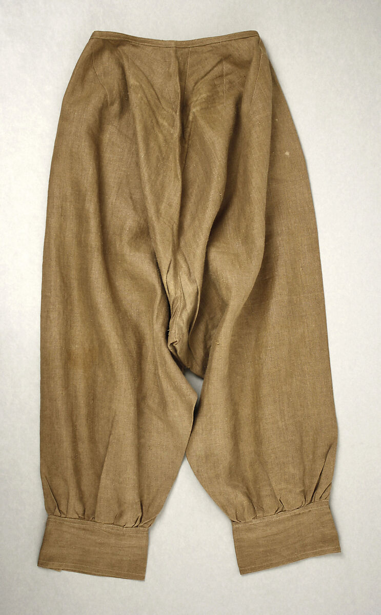 Cycling ensemble, wool, linen, American