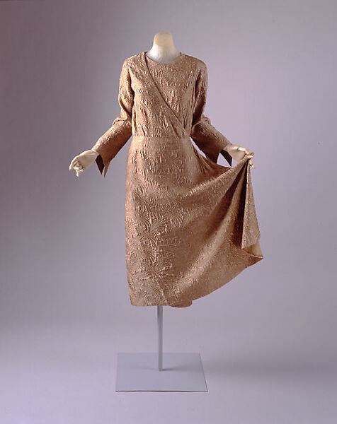 Afternoon ensemble, (a) House of Worth (French, 1858–1956), (a) silk; (b) silk, feathers, French