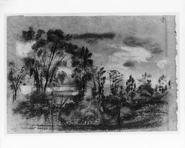 Spring Woods, Arthur B. Davies (American, Utica, New York 1862–1928 Florence), Pastel on gray Japanese paper, American