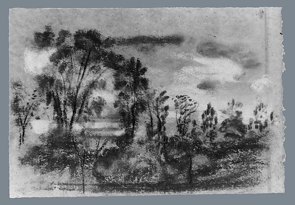 Spring Woods, Arthur B. Davies (American, Utica, New York 1862–1928 Florence), Pastel on gray Japanese paper, American 