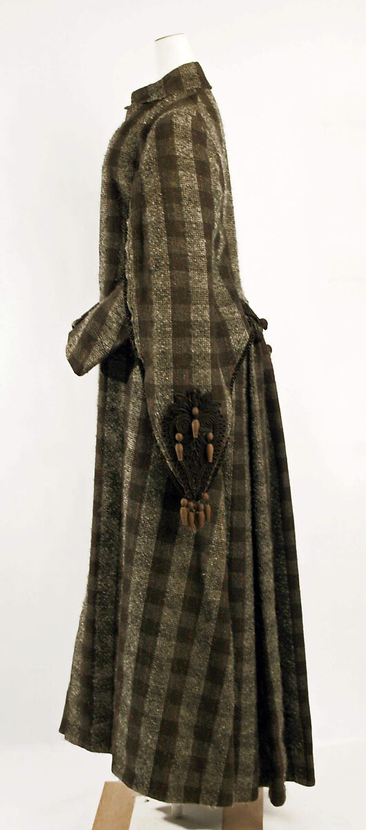 Coat, wool, silk, American