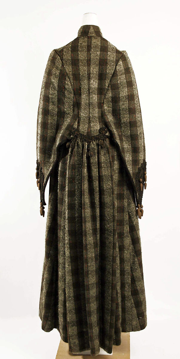 Coat, wool, silk, American