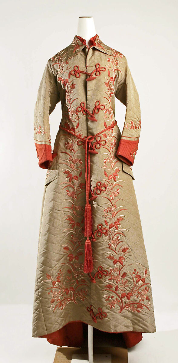 Dressing gown, silk, American or European 