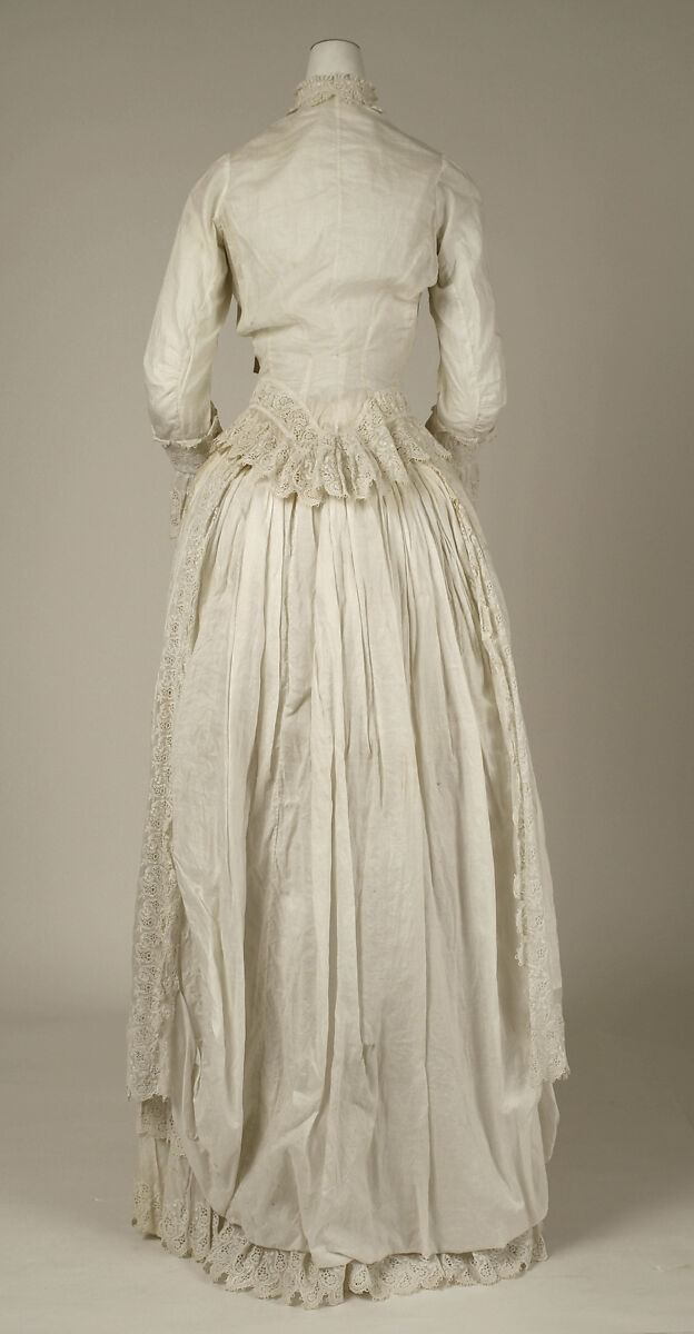 Dress, cotton, probably American