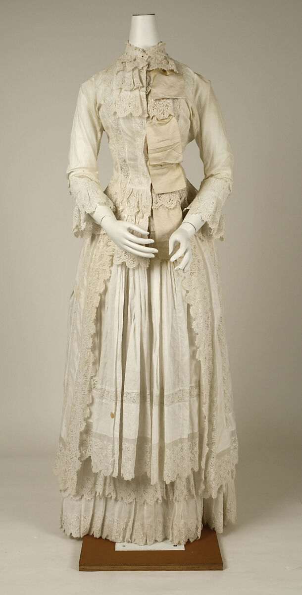 Dress, cotton, probably American 