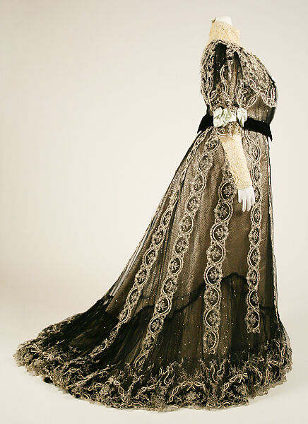 Dress, House of Worth (French, 1858–1956), silk, cotton, French