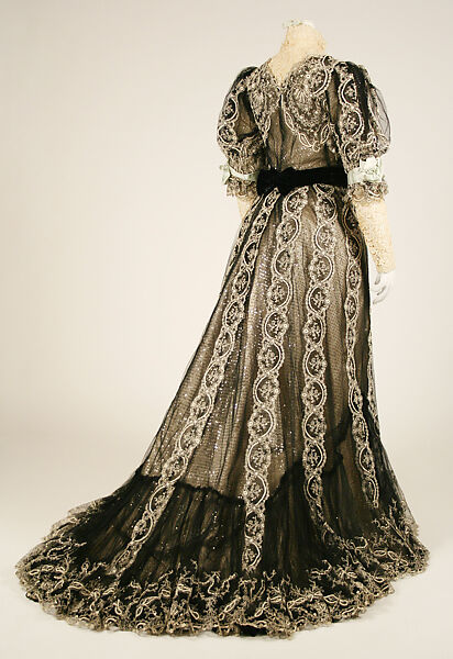 Dress, House of Worth (French, 1858–1956), silk, cotton, French