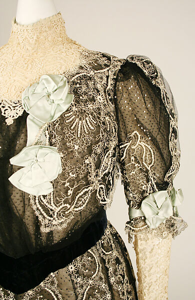 Dress, House of Worth (French, 1858–1956), silk, cotton, French