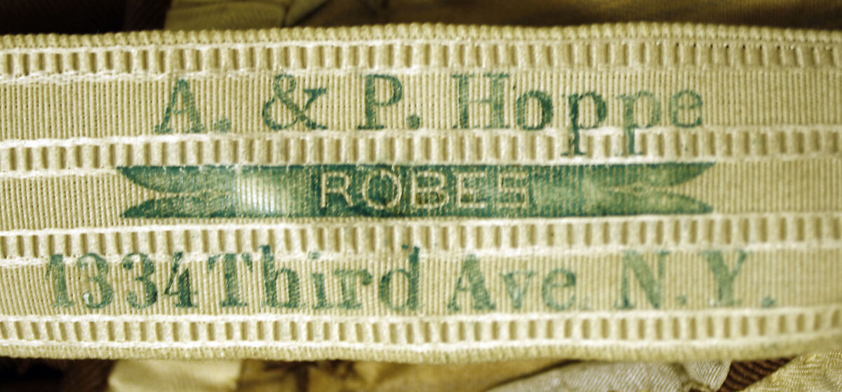 Dress, A. &amp; P. Hoppe (American), silk, American