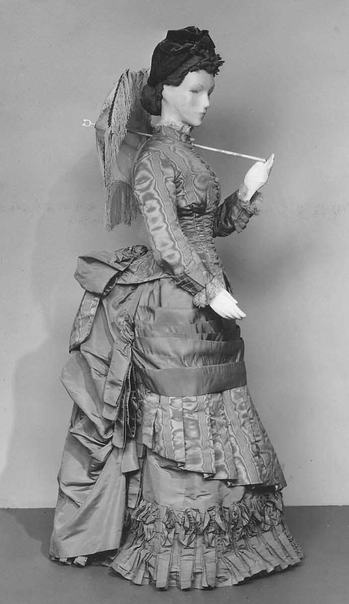 Dress, silk, American