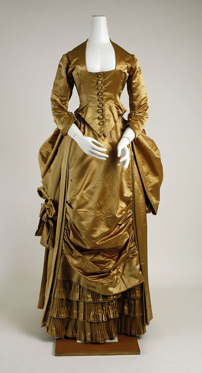 Evening dress, silk, American 