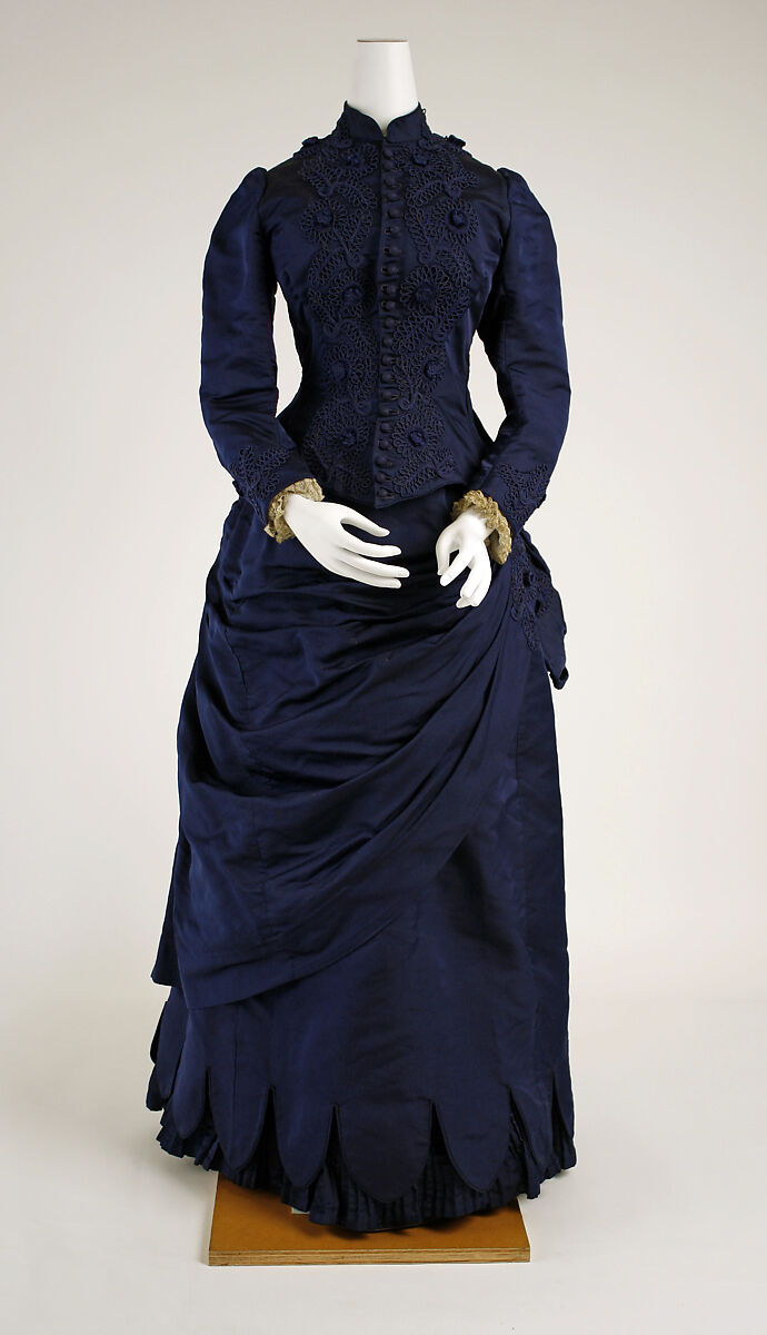 Dress, silk, American 