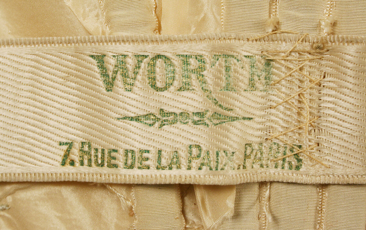 Ensemble, (a, b) House of Worth (French, 1858–1956), (a, b) silk, simulated pearls, rhinestones
(c, d) silk, wood, metal, rhinestones, French