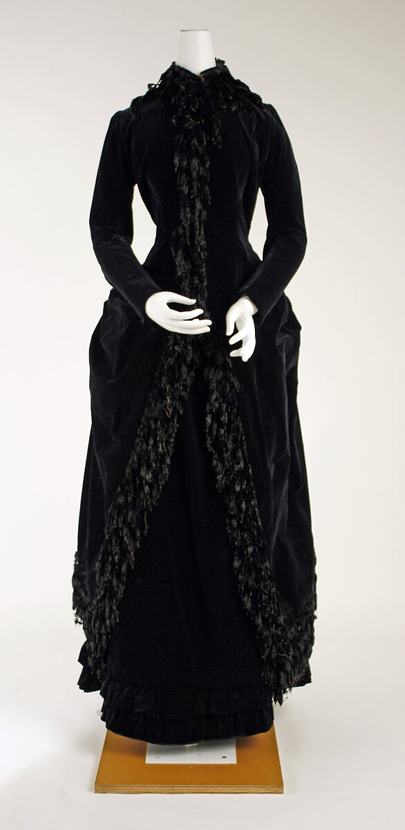 Walking ensemble, silk, probably American