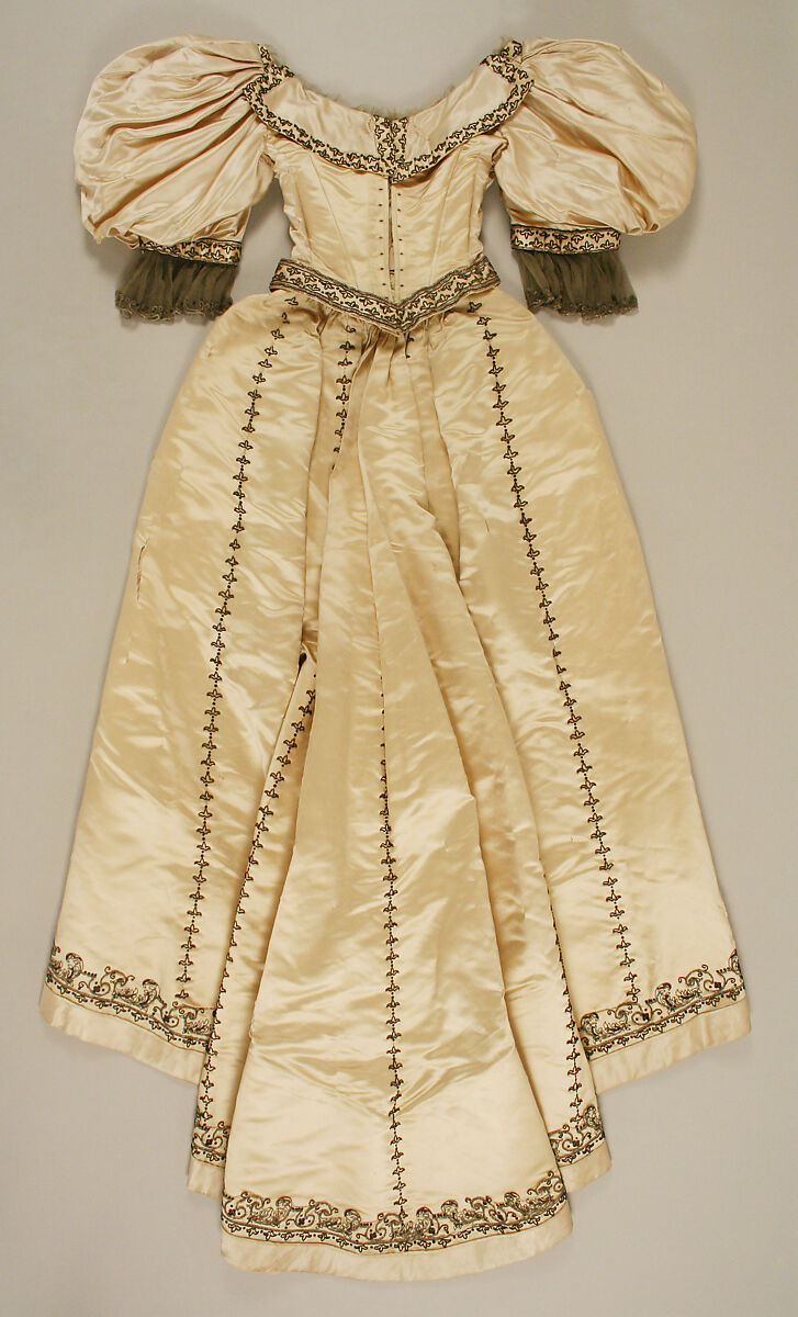 Evening dress, House of Worth (French, 1858–1956), silk, French