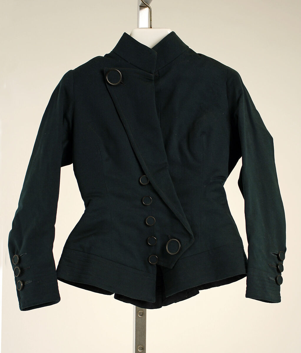 Walking dress, wool, American
