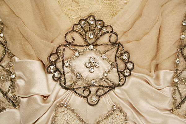Dress, House of Worth (French, 1858–1956), silk, glass, metal, French