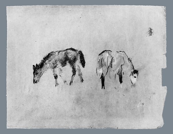 Arthur B. Davies | Two Horses Grazing | American | The Metropolitan ...